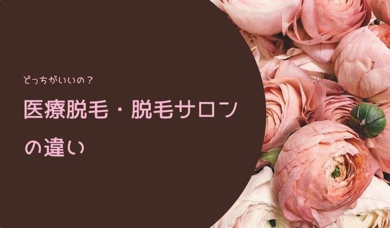 医療脱毛と脱毛サロンの違い 結局どっちを選ぶべきか